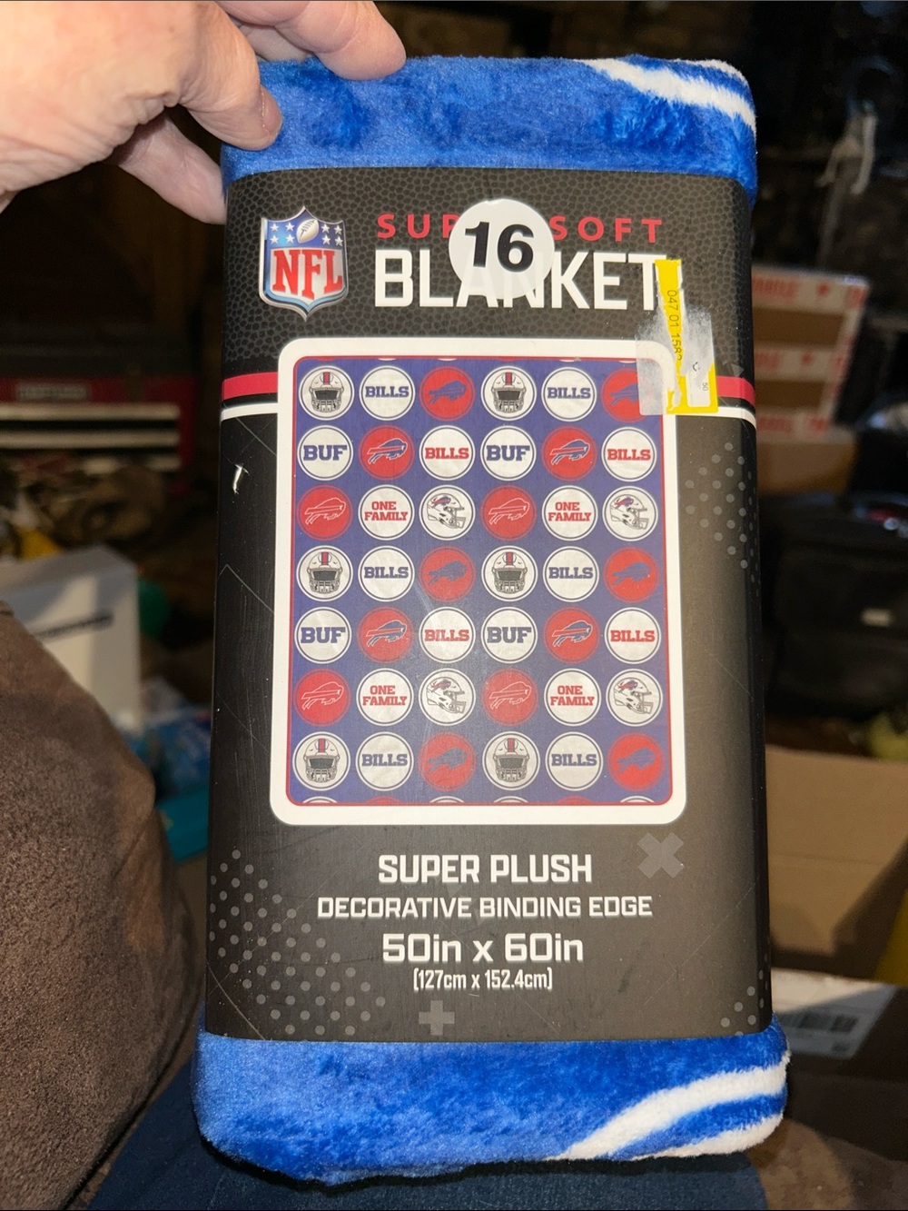 NFL Blue and White Super Plush Team Logo Blanket
